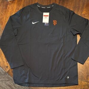Nike Men’s Long-Sleeve SF Giants Performance Shirt - Black with Orange Accent